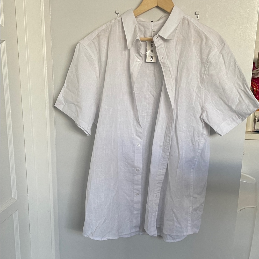 Men's White Short Sleeve Shirt size XXL